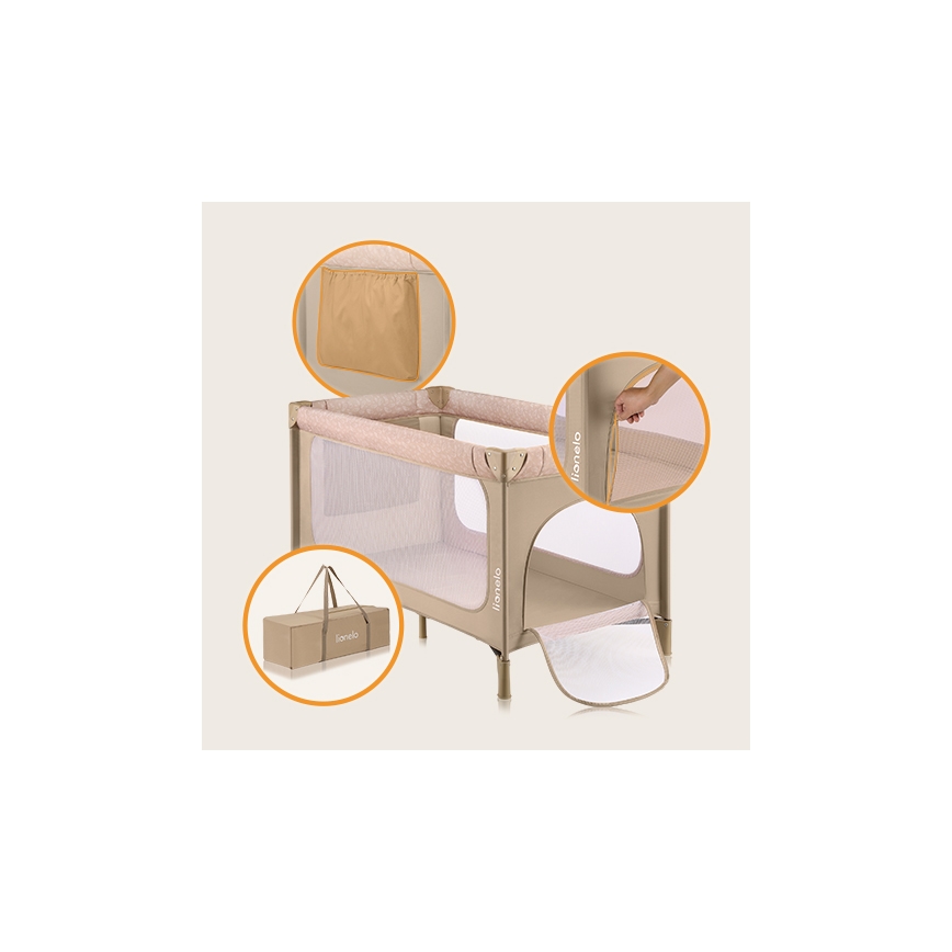 Lionelo - Reisbedje JASMIN EASY FOLD Beige zand