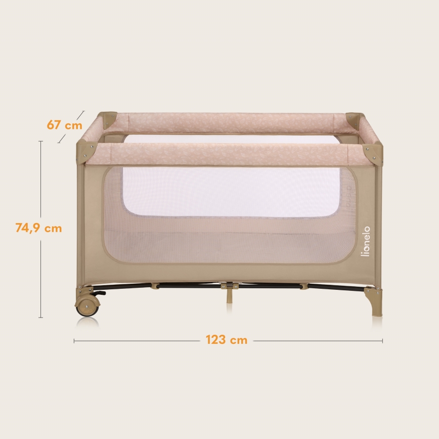 Lionelo - Reisbedje JASMIN EASY FOLD Beige zand