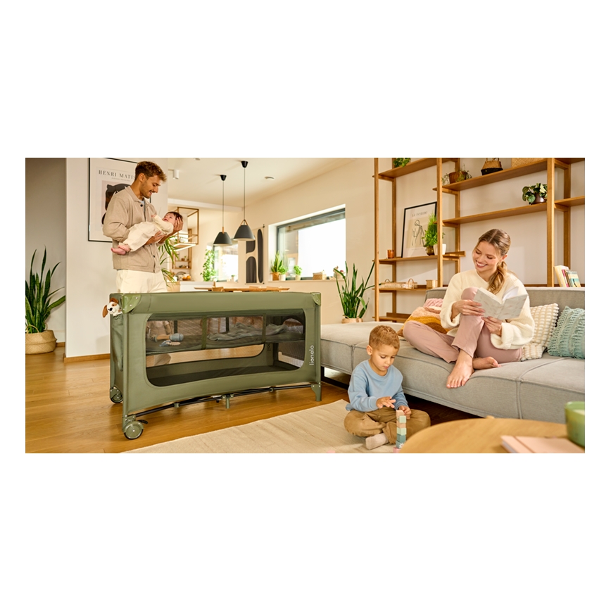 Lionelo - Reisbedje JASMIN EASY FOLD Olijfgroen