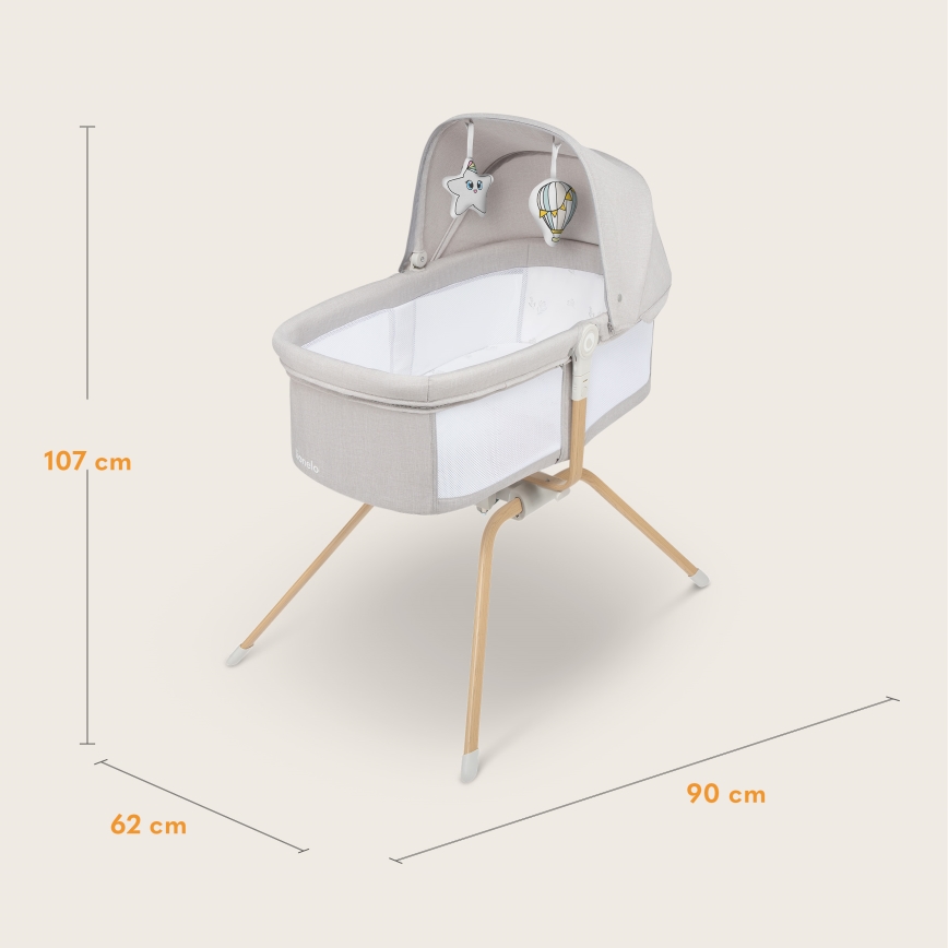 Lionelo - Reisbedje MALIN EVO Beige Naturel