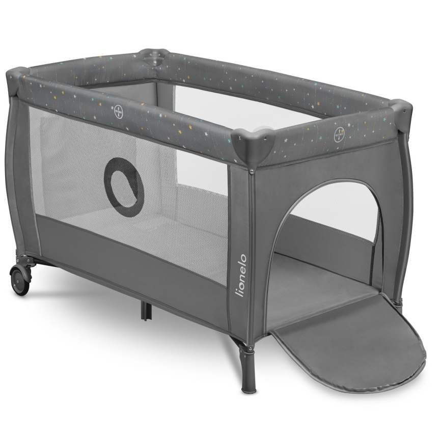 Lionelo - Reisbedje STEFI PLUS Grey Multicolor