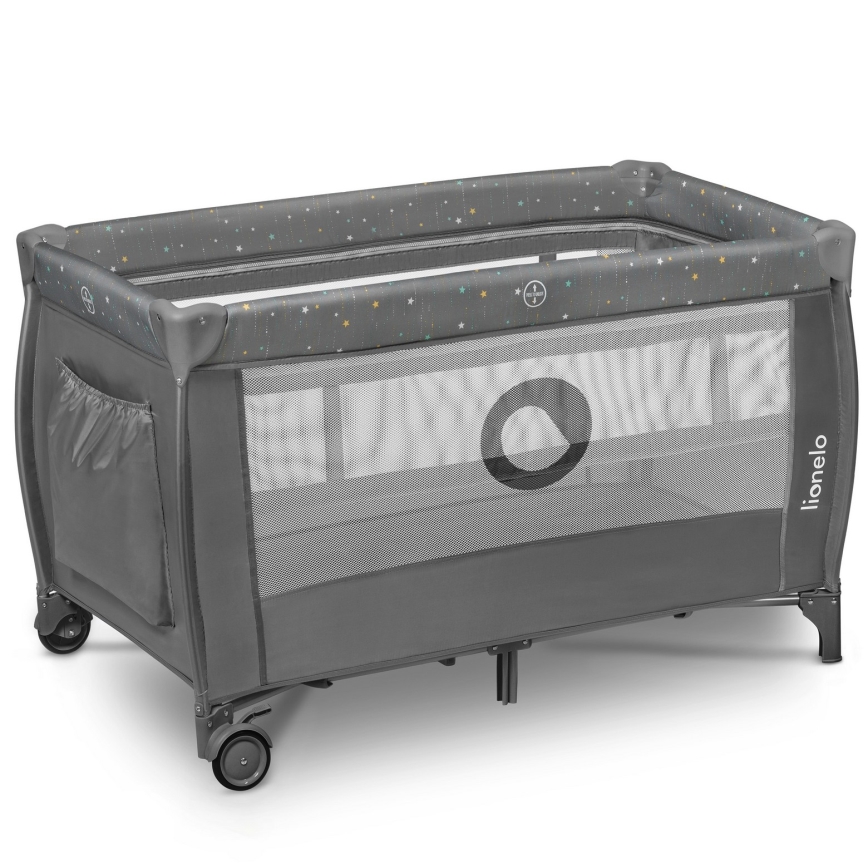 Lionelo - Reisbedje STEFI PLUS Grey Multicolor