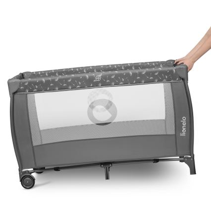 Lionelo - Reisbedje STEFI PLUS Grijs/Wit