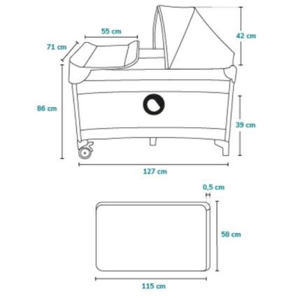 Lionelo - Reisbedje SVEN PLUS beige