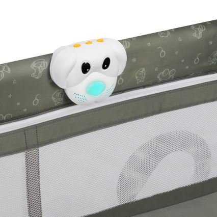 Lionelo - Reisbedje SVEN PLUS Beige olijfgroen