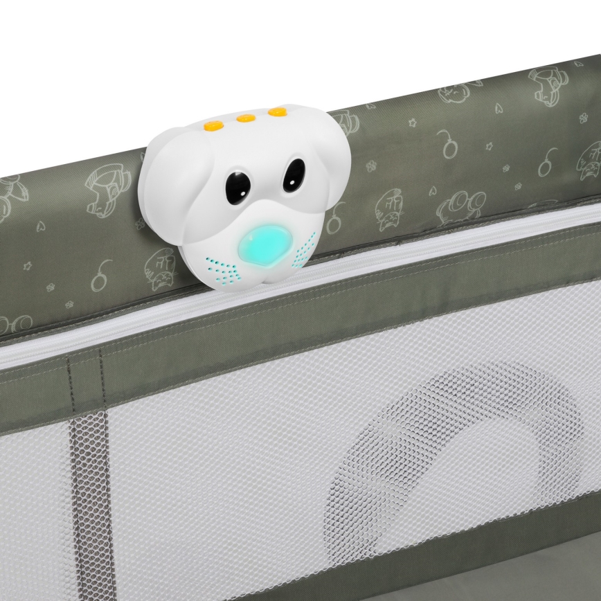 Lionelo - Reisbedje SVEN PLUS Beige olijfgroen