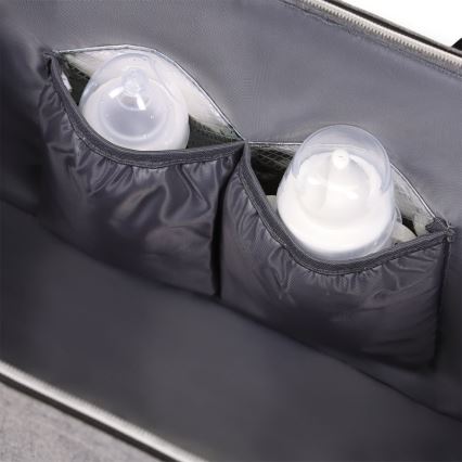 Lionelo - Sac à langer pour poussette IDA Gris Béton