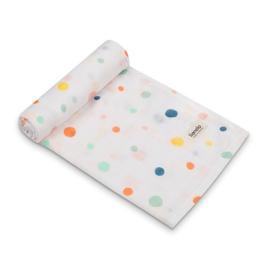 Lionelo - Set van 3 bamboe hydrofiele doeken 70x70 cm Dot