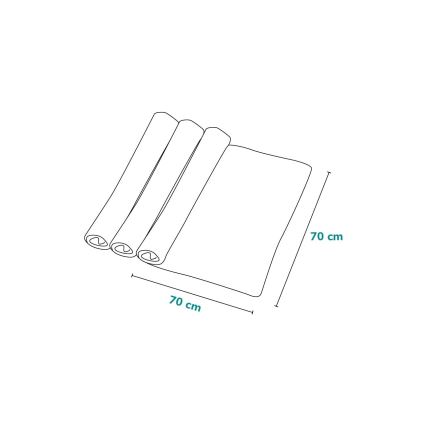 Lionelo - Set van 3 bamboe hydrofiele doeken 70x70 cm Dot