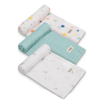 Lionelo - Set van 3 bamboe swaddledoeken BAMBOO SET 70x70 cm Dot