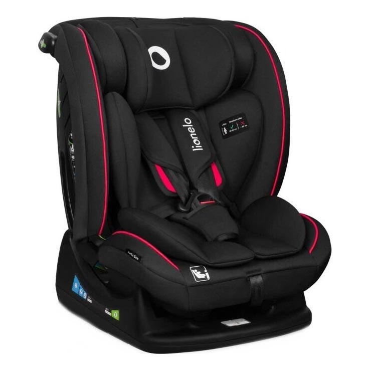 Lionelo - Siège auto AART i-Taille 40-150 cm noir/rouge