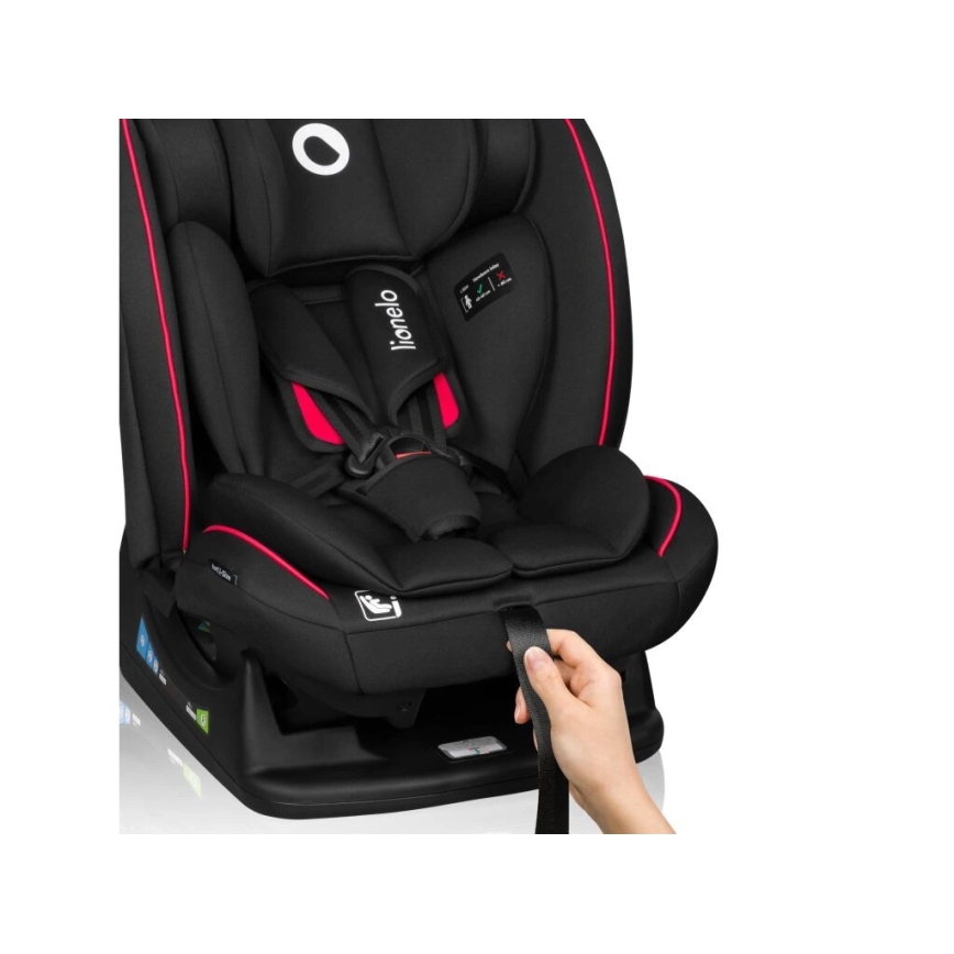Lionelo - Siège auto AART i-Taille 40-150 cm noir/rouge