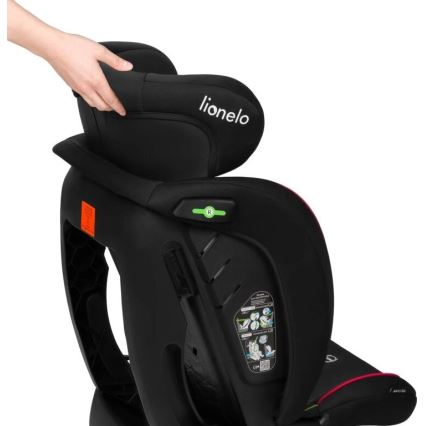 Lionelo - Siège auto AART i-Taille 40-150 cm noir/rouge