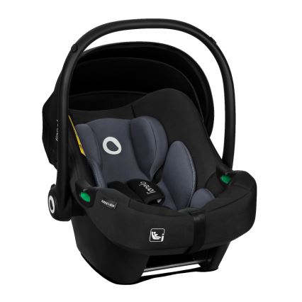 Lionelo - Siège auto avec base ASTRID SET i-Size 40-87 cm Noir/Gris
