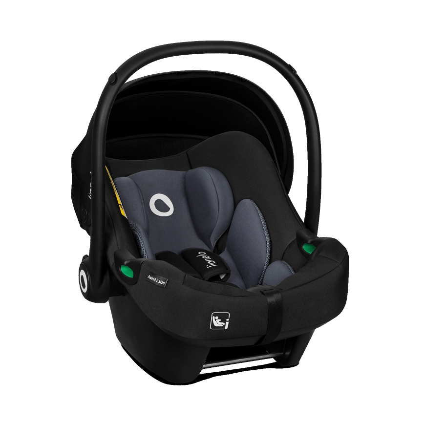 Lionelo - Siège auto avec base ASTRID SET i-Size 40-87 cm Noir/Gris