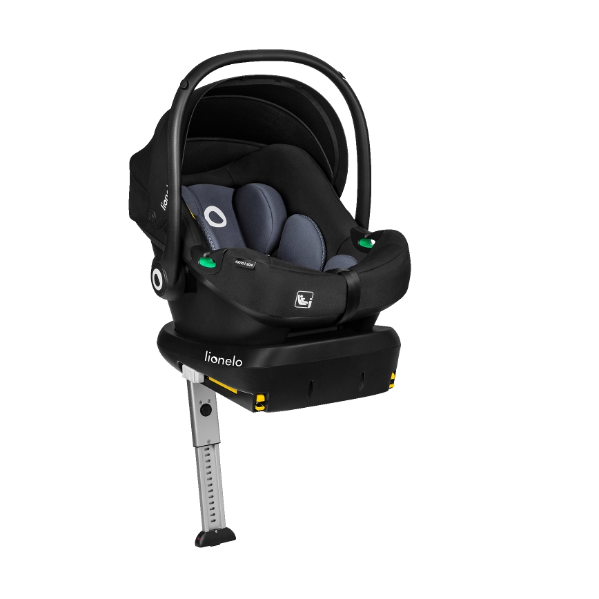 Lionelo - Siège auto avec base ASTRID SET i-Size 40-87 cm Noir/Gris