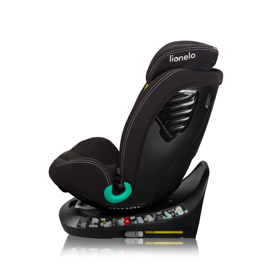 Lionelo - Siège-auto pivotant avec base BASTIAAN ONE i-Size de 40 à 150 cm Noir carbone