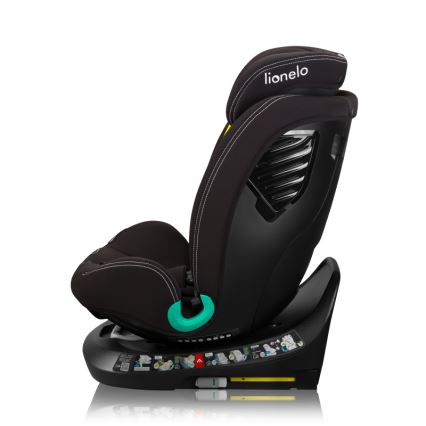 Lionelo - Siège-auto pivotant avec base BASTIAAN ONE i-Size de 40 à 150 cm Noir carbone