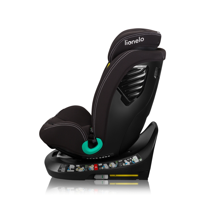 Lionelo - Siège-auto pivotant avec base BASTIAAN ONE i-Size de 40 à 150 cm Noir carbone