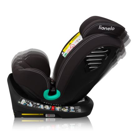 Lionelo - Siège-auto pivotant avec base BASTIAAN ONE i-Size de 40 à 150 cm Noir carbone