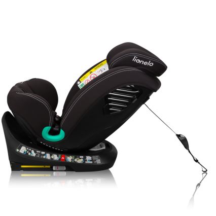 Lionelo - Siège-auto pivotant avec base BASTIAAN ONE i-Size de 40 à 150 cm Noir carbone