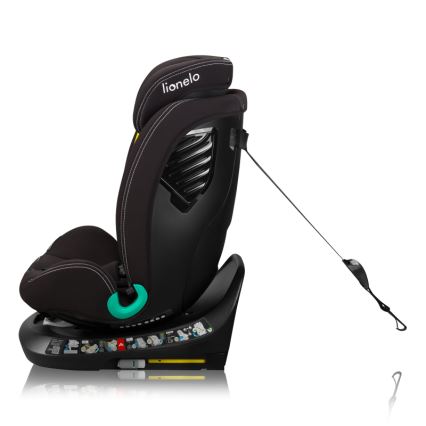 Lionelo - Siège-auto pivotant avec base BASTIAAN ONE i-Size de 40 à 150 cm Noir carbone