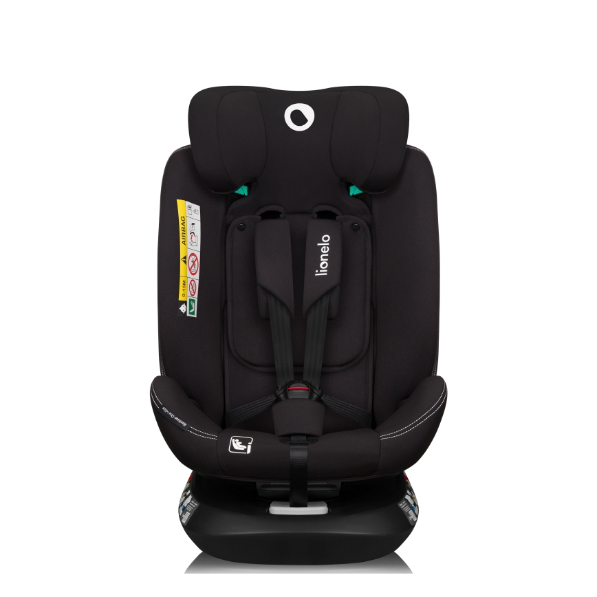 Lionelo - Siège-auto pivotant avec base BASTIAAN ONE i-Size de 40 à 150 cm Noir carbone