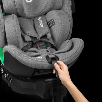 Lionelo - Siège auto avec base pivotante HARMONY i-Taille 40-150 cm gris