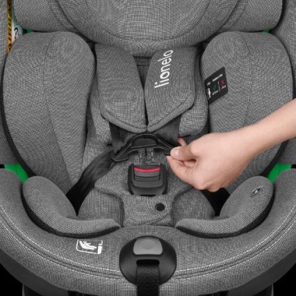 Lionelo - Siège auto avec base pivotante HARMONY i-Taille 40-150 cm noir/gris