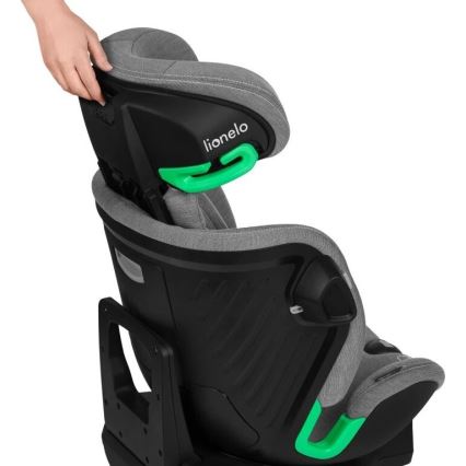 Lionelo - Siège auto avec base pivotante HARMONY i-Taille 40-150 cm noir/gris
