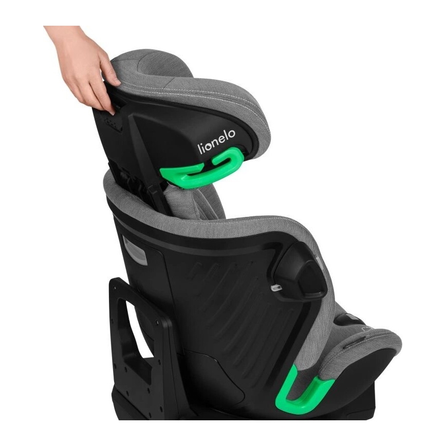 Lionelo - Siège auto avec base pivotante HARMONY i-Taille 40-150 cm noir/gris
