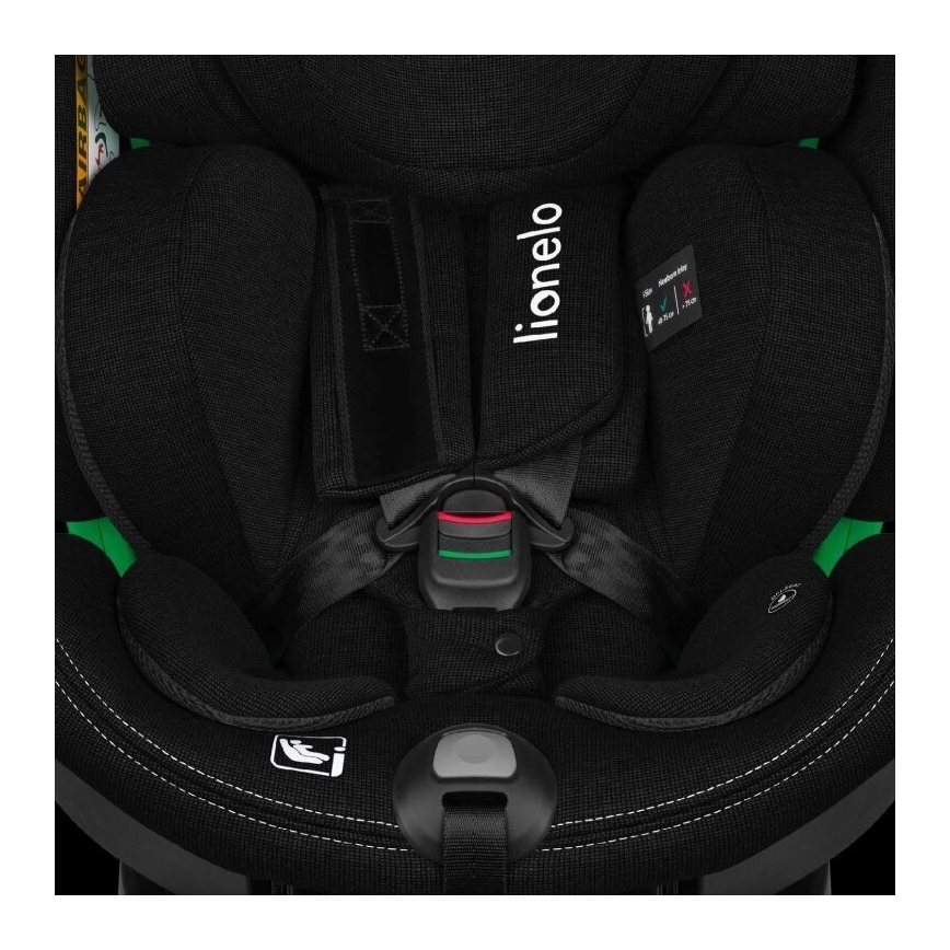Lionelo - Siège auto avec base pivotante HARMONY i-Taille 40-150 cm noir