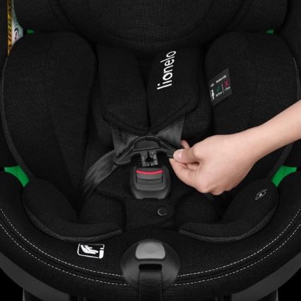 Lionelo - Siège auto avec base pivotante HARMONY i-Taille 40-150 cm noir