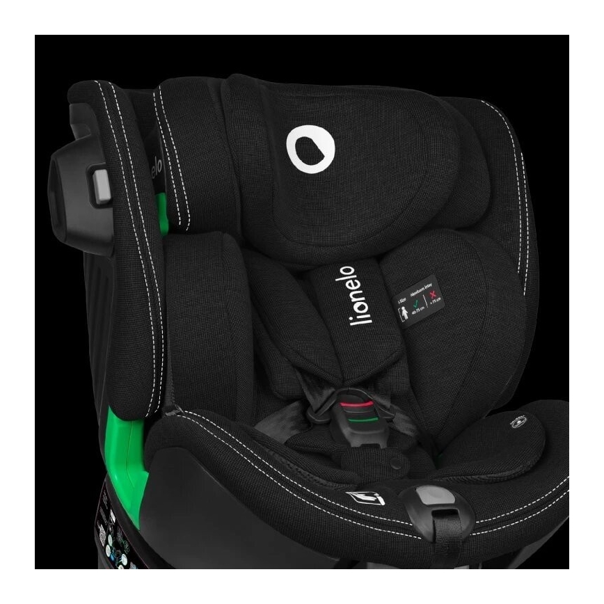 Lionelo - Siège auto avec base pivotante HARMONY i-Taille 40-150 cm noir