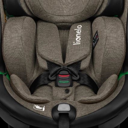 Lionelo - Siège auto avec base pivotante HARMONY i- Taille 40-150 cm noir/olive