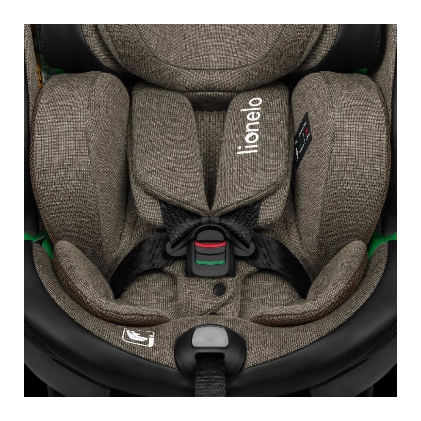 Lionelo - Siège auto avec base pivotante HARMONY i- Taille 40-150 cm noir/olive