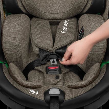 Lionelo - Siège auto avec base pivotante HARMONY i- Taille 40-150 cm noir/olive