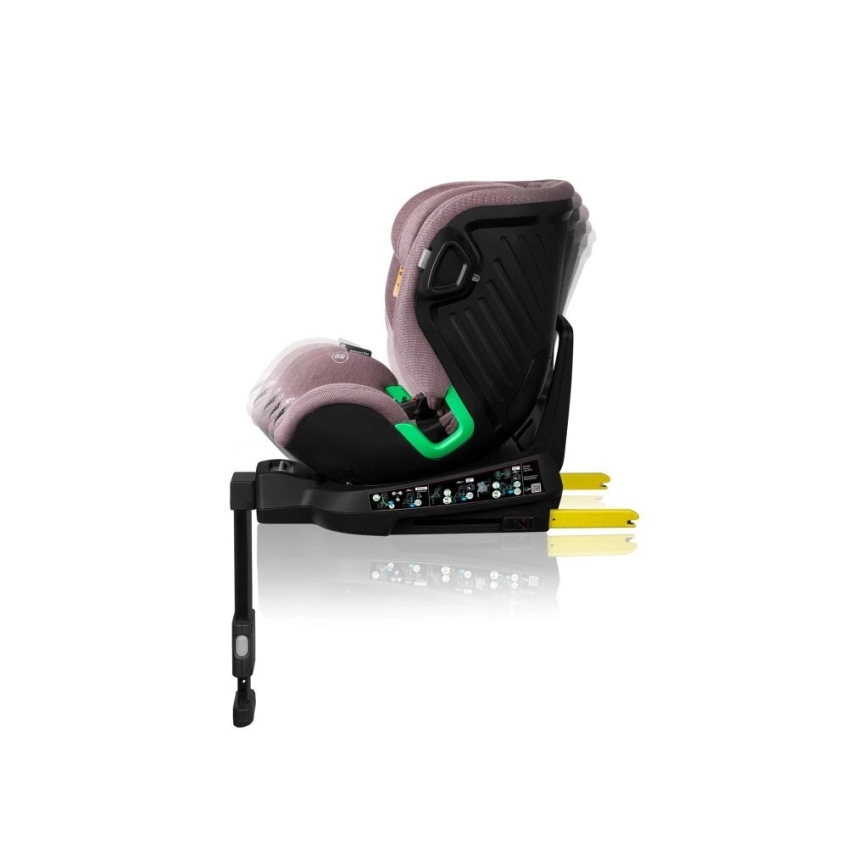 Lionelo - Siège auto avec base pivotante HARMONY i-Taille 40-150 cm rose