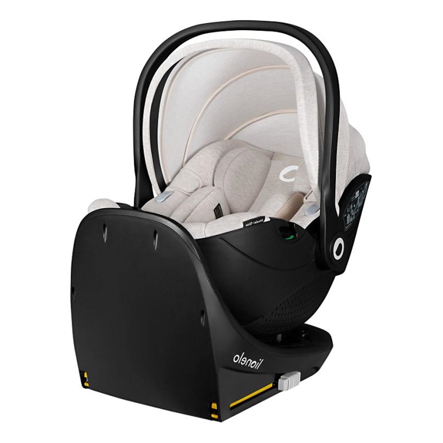 Lionelo - Siège-auto avec base pivotante MOXIE SET i-Size 40-87 cm Beige sable