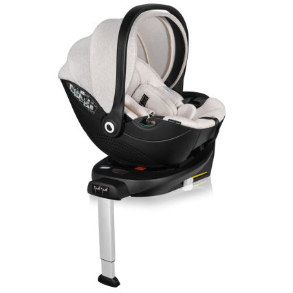Lionelo - Siège-auto avec base pivotante MOXIE SET i-Size 40-87 cm Beige sable