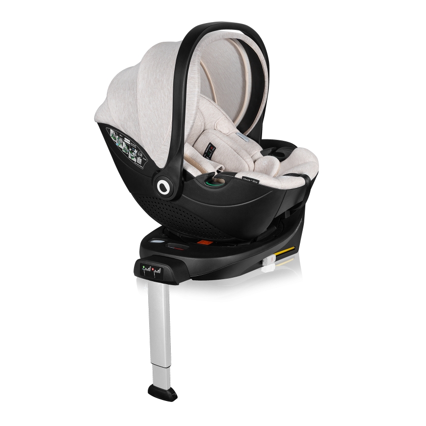 Lionelo - Siège-auto avec base pivotante MOXIE SET i-Size 40-87 cm Beige sable