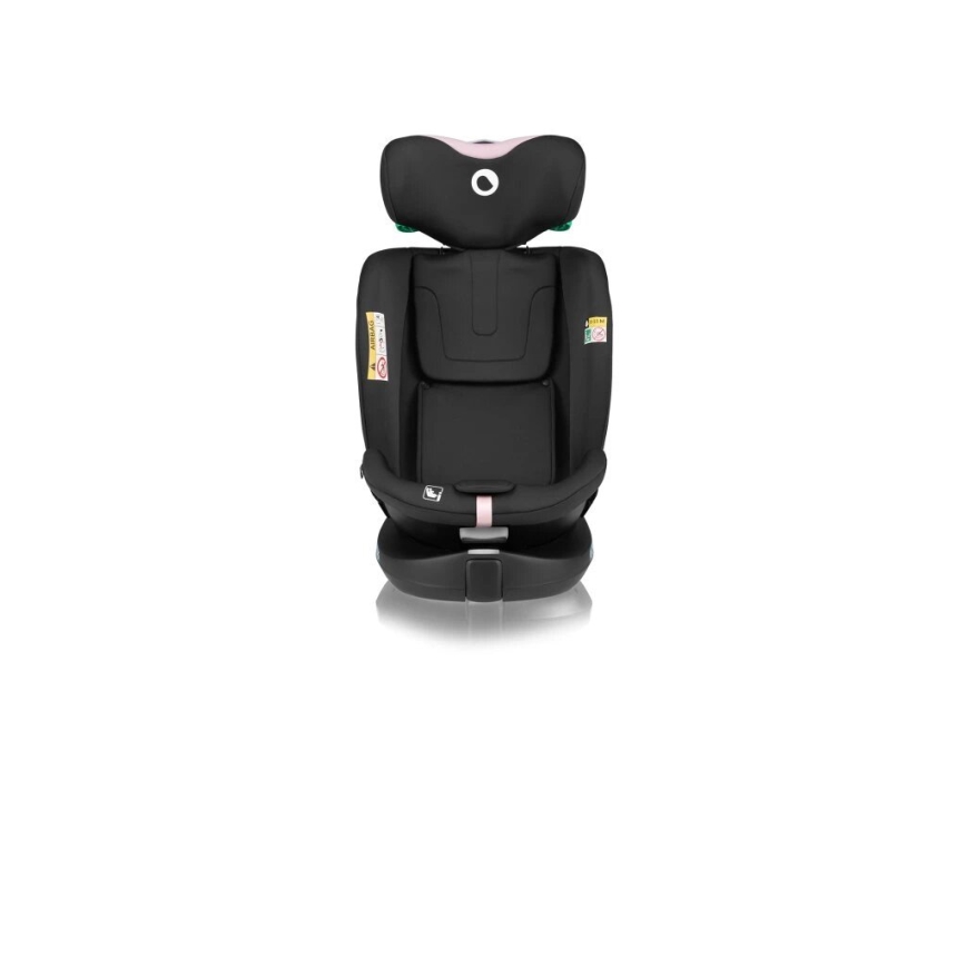 Lionelo - Siège auto avec base pivotante NAVY i-Taille 40-150 cm noir/rose