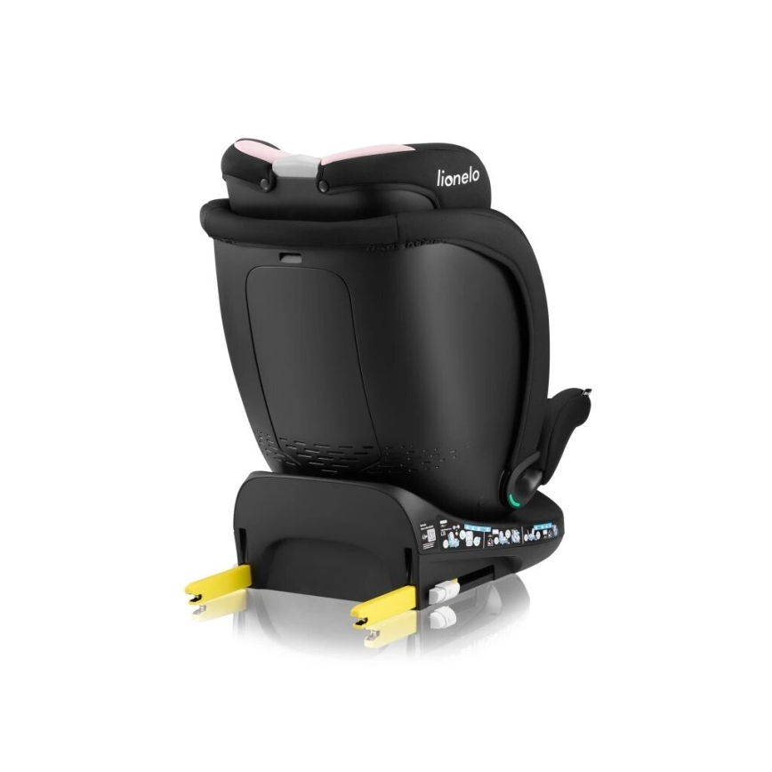 Lionelo - Siège auto avec base pivotante NAVY i-Taille 40-150 cm noir/rose