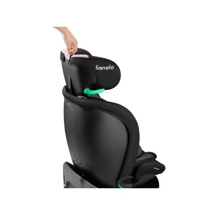 Lionelo - Siège auto avec base pivotante NAVY i-Taille 40-150 cm noir/rose