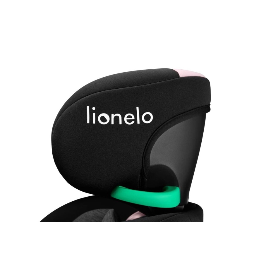 Lionelo - Siège auto avec base pivotante NAVY i-Taille 40-150 cm noir/rose