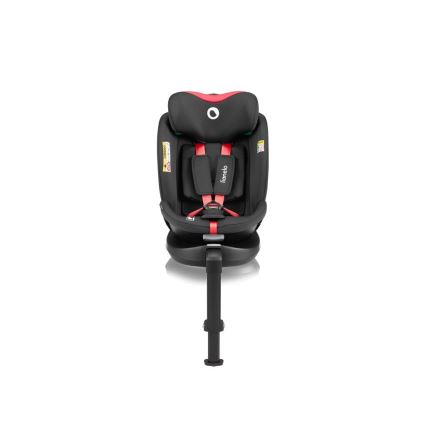 Lionelo - Siège auto avec base pivotante NAVY i- Taille 40-150 cm noir/rouge