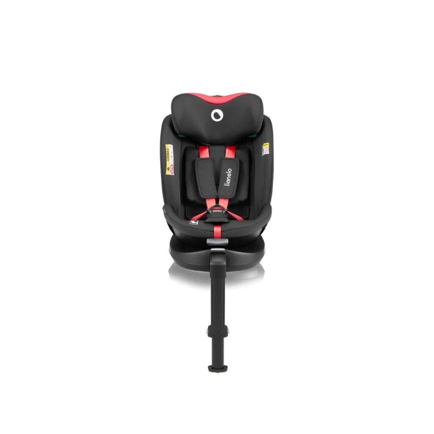 Lionelo - Siège auto avec base pivotante NAVY i- Taille 40-150 cm noir/rouge