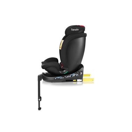 Lionelo - Siège auto avec base pivotante NAVY i- Taille 40-150 cm noir/rouge