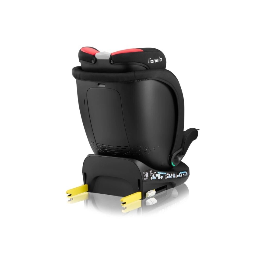Lionelo - Siège auto avec base pivotante NAVY i- Taille 40-150 cm noir/rouge
