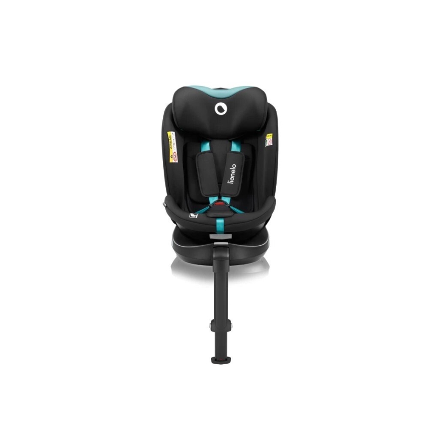 Lionelo - Siège auto avec base pivotante NAVY i-Taille 40-150 cm noir/turquoise